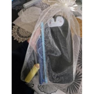 Trousse + stylo pingouin...