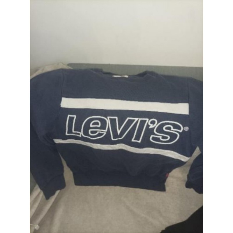 PULL DE JOGGING LEVIS  garçon  bleu et blanc 12 ANS 152 CM  BON ÉTAT 