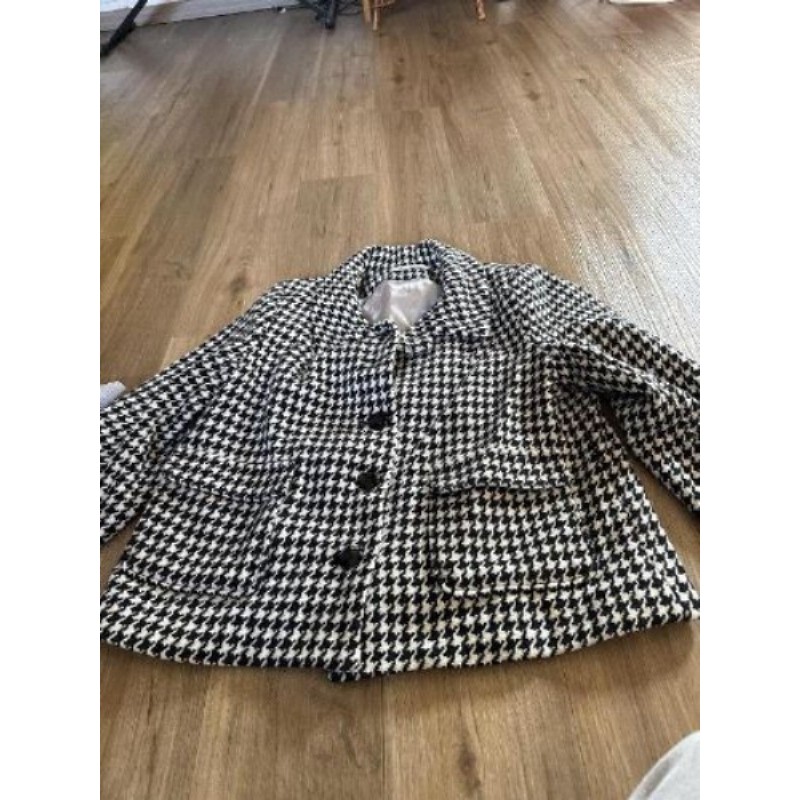 Veste à carreaux noir et blanche Escandelle taille L
