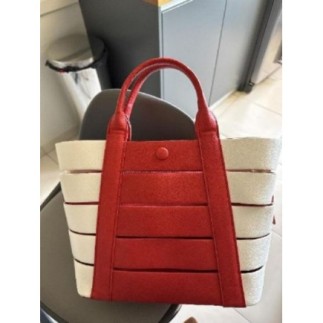 Sac à main rouge et blanc 