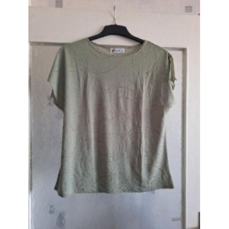 T-shirt kaki à paillettes...