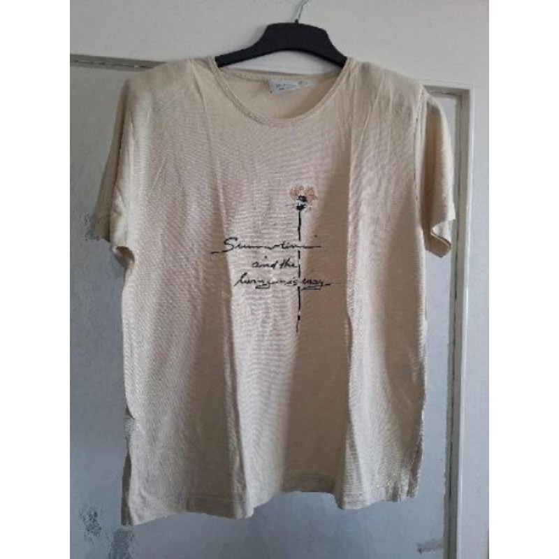 T-shirt beige taille L