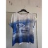 T-shirt voile blanc et bleu imprimé image taille 4