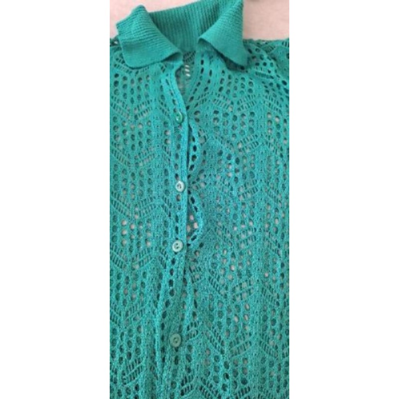 Gilet ajouré vert S/M