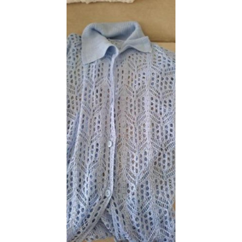 Gilet ajouré lilas S/M