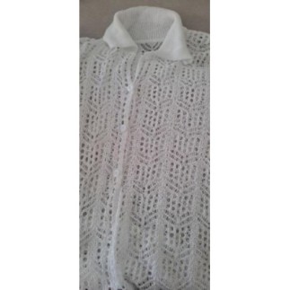 Gilet ajouré blanc S/M