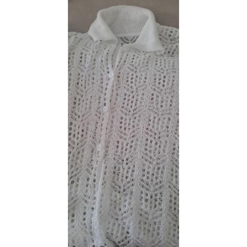 Gilet ajouré blanc S/M