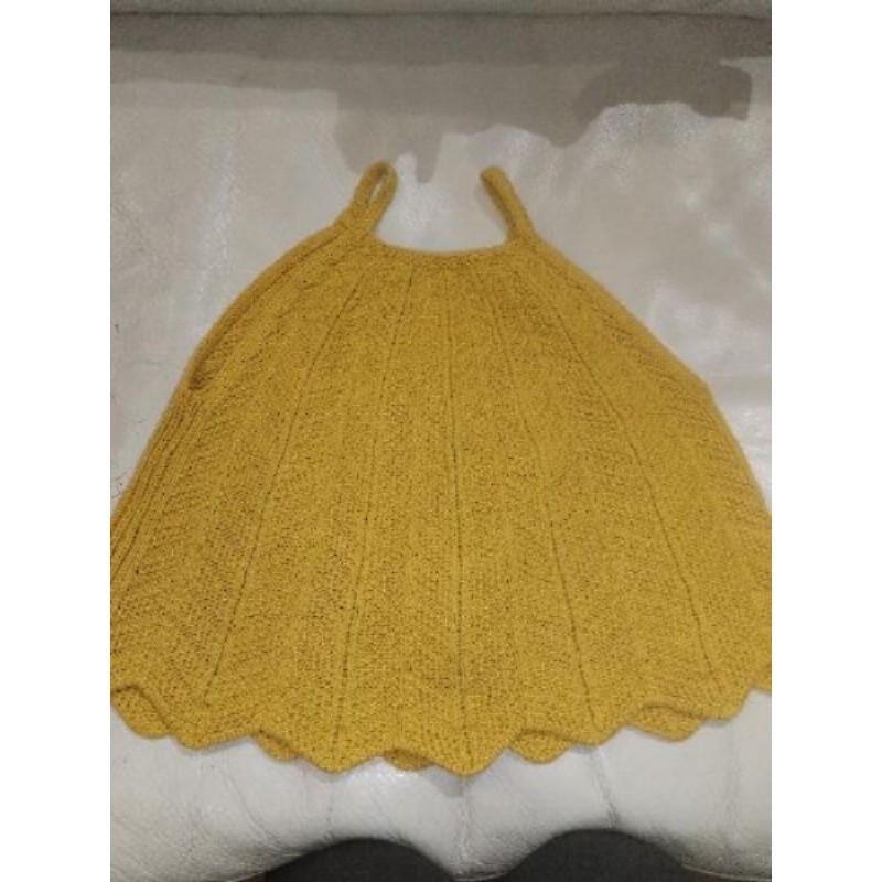 Top zara 8-9ans curry, maille tricot, très bon état 