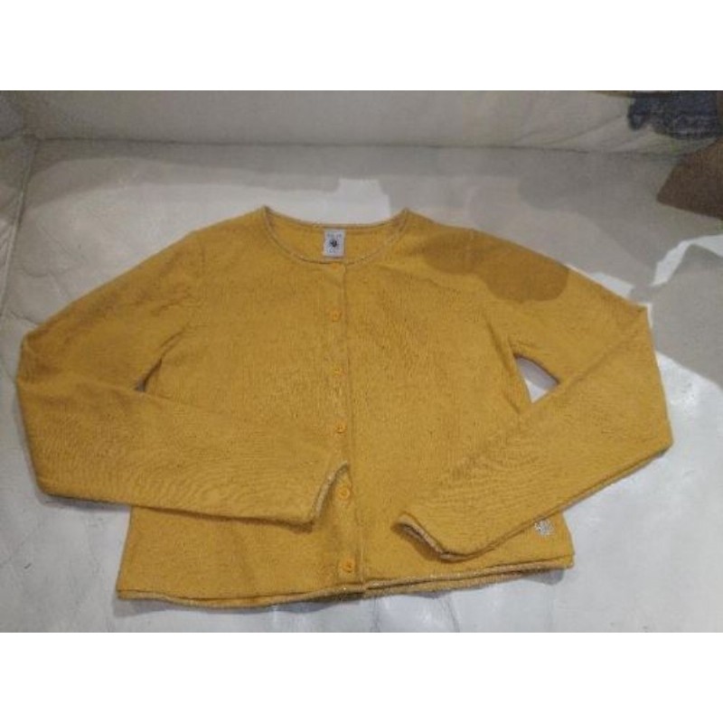 Gilet petit bateau 8-10ans,  court, curry très bon état 