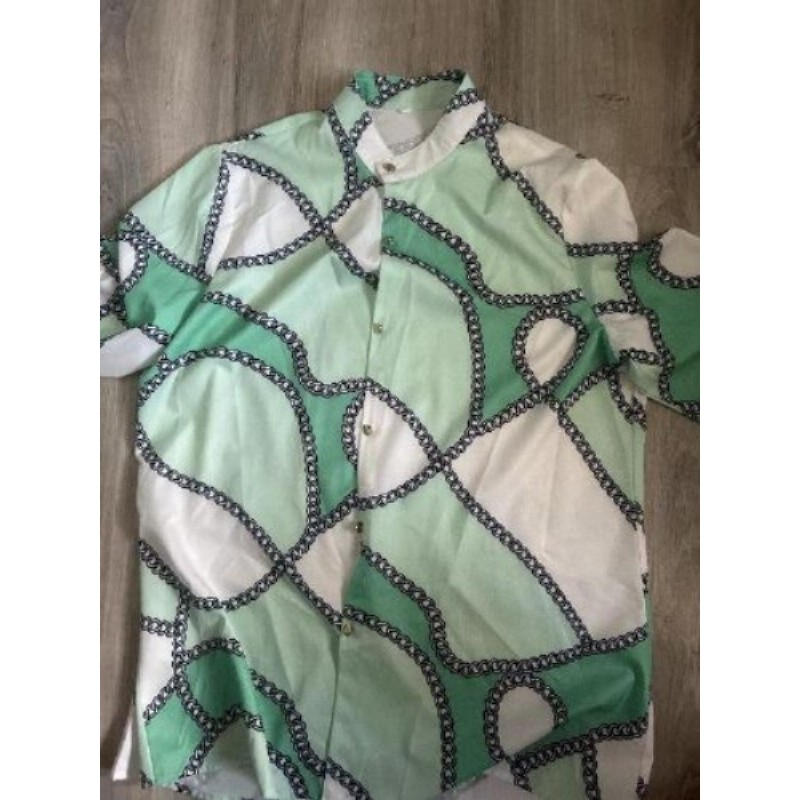Chemisier multi vert blanc XL