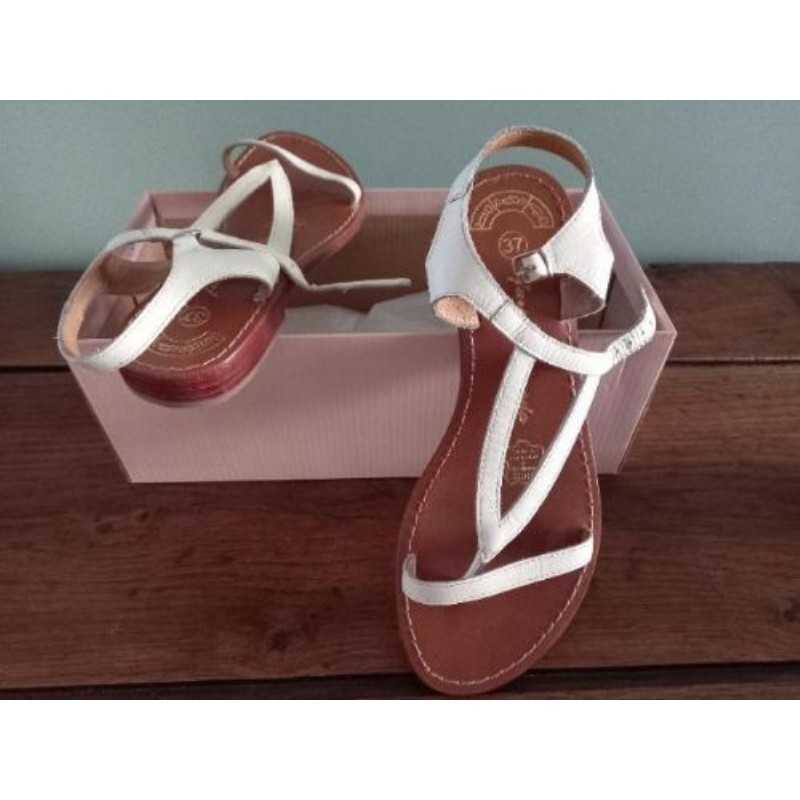SANDALES FEMME CUIR - TAILLE 37