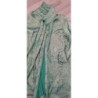 Chemise longue vert satiné S/M 