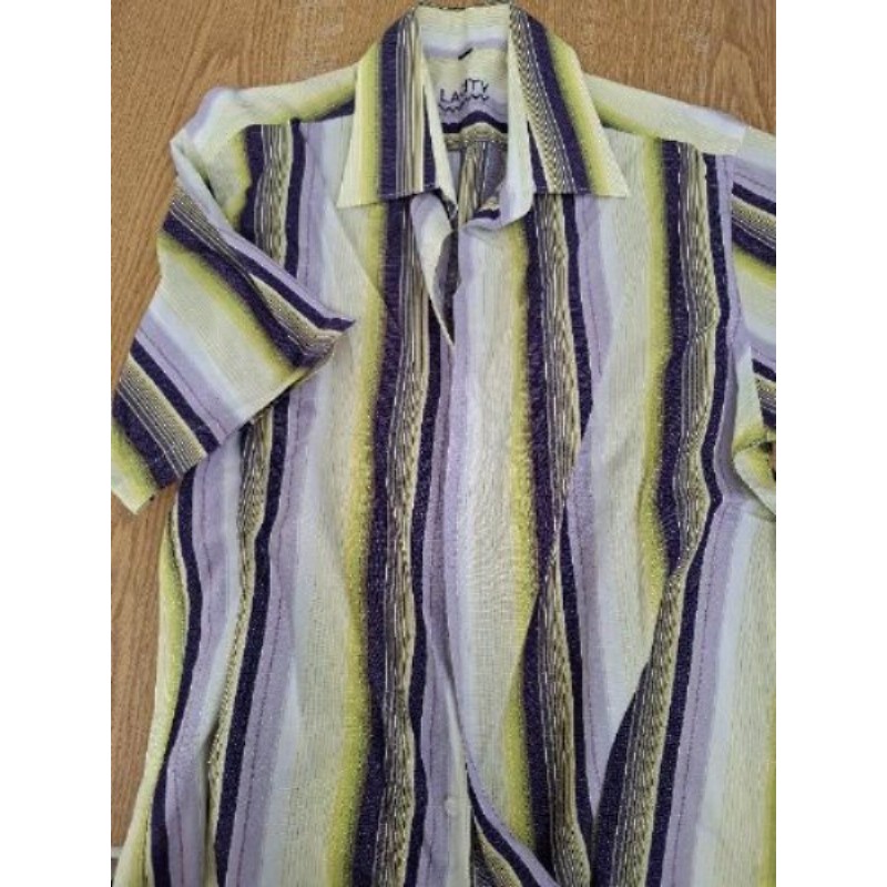 Chemisette blanc rayée violet la city 39/40