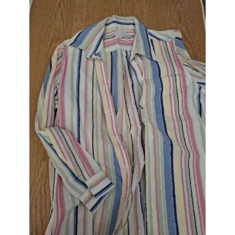 Chemise rayée rose blanc bleu Edeis 38