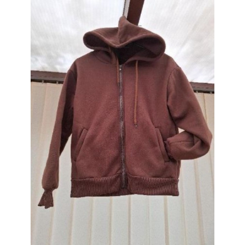 SWEAT ZIPPE MARRON XS