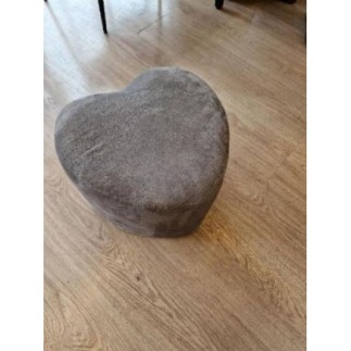 Pouf gris forme coeur