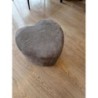 Pouf gris forme coeur