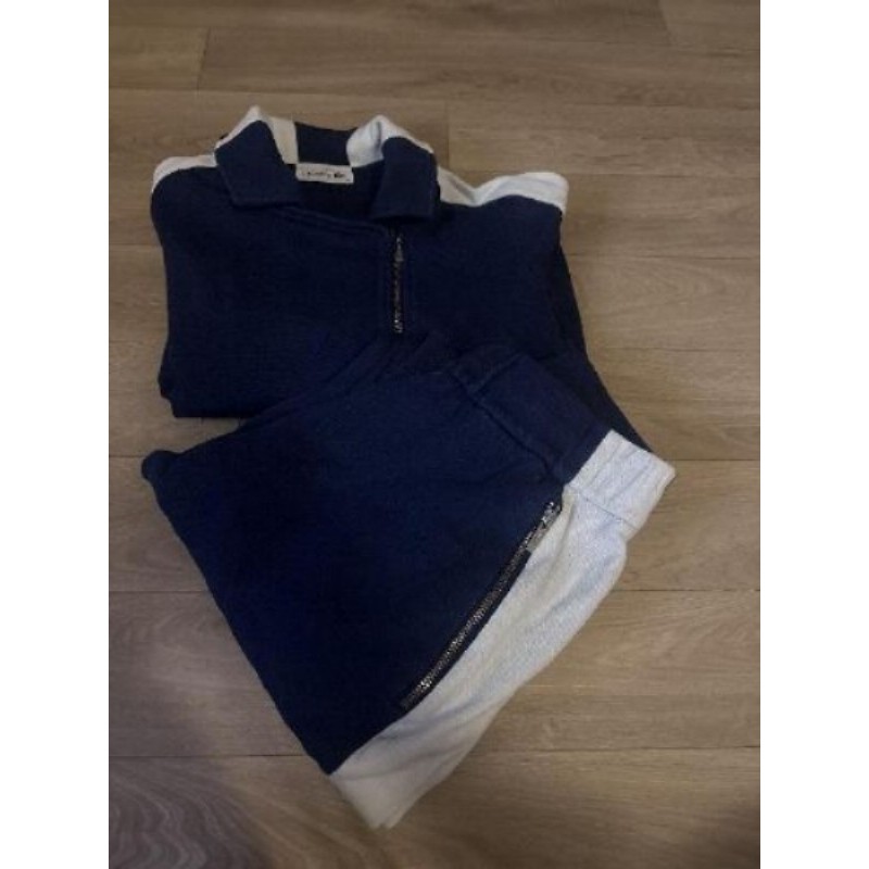 Ensemble bleu marine et blanc Lacoste taille 36 en coton 