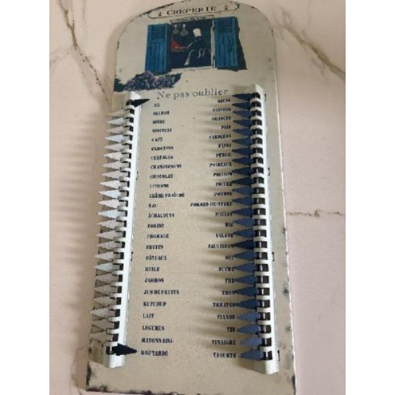 Tableau crêperie ne pas oublier 