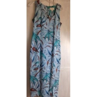 Robe 123 ramage bleu T40