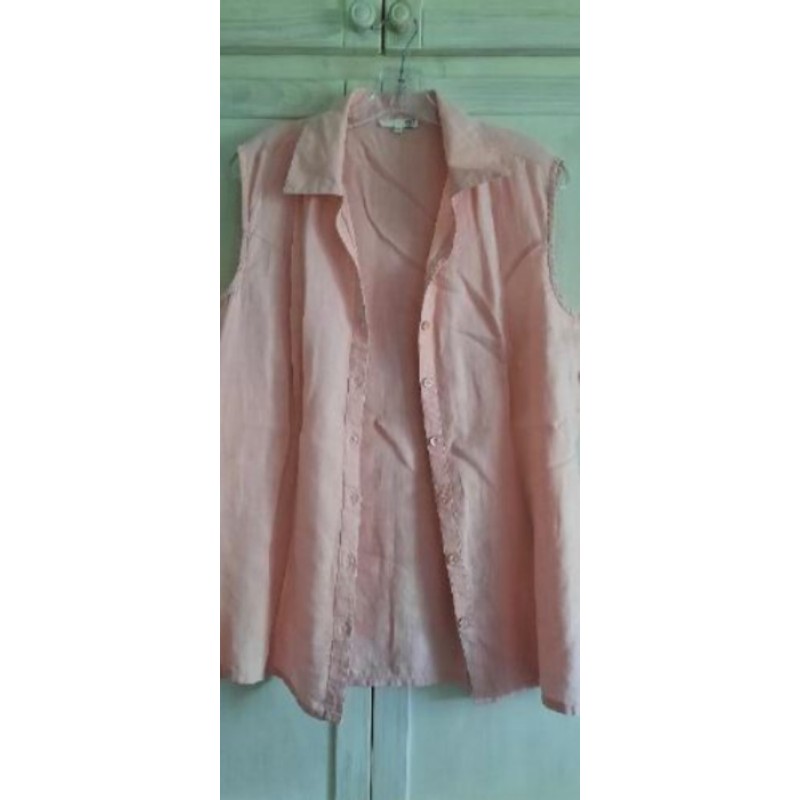 Tunique rose en lin t 42
