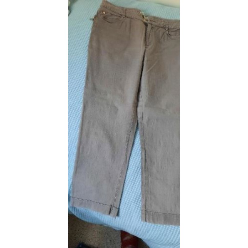 Pantalon lin gris t 40