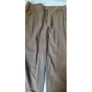 Pantalon souple kaki T 40