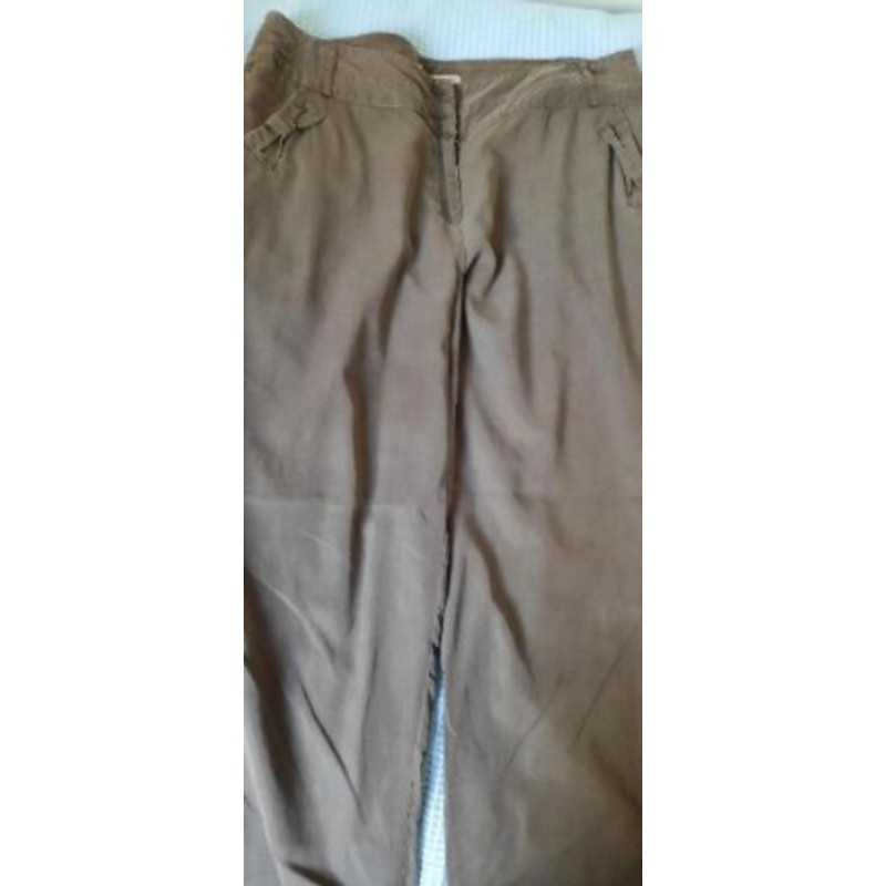 Pantalon souple kaki T 40