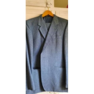 Costume à rayures bleu/gris