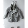 Manteau enfant gris et écharpe intégrée - 18 mois