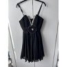 Robe Noire à bretelles avec strass - T.L