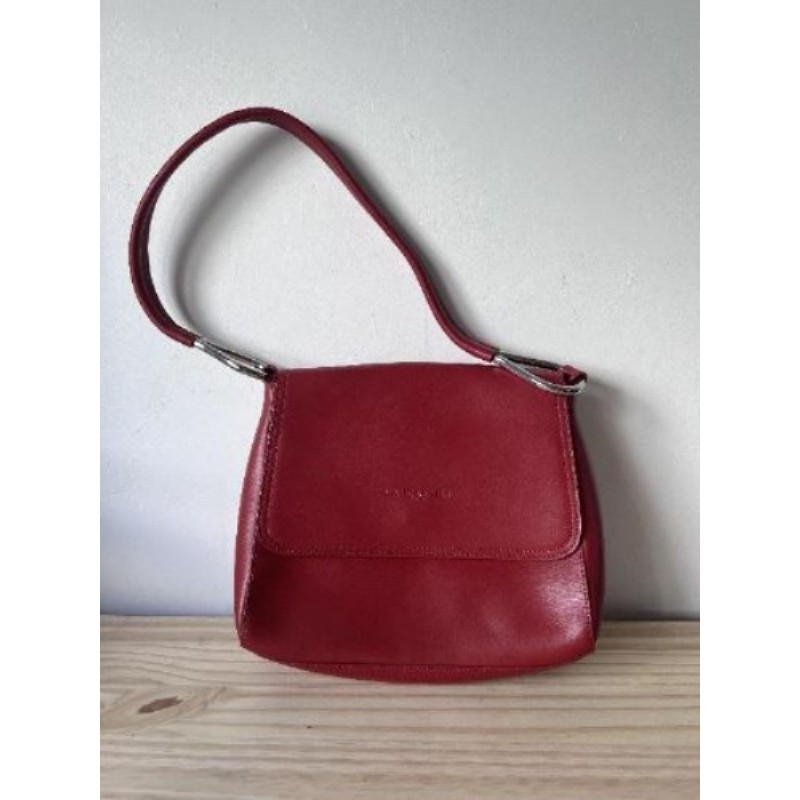 Sac cuir rouge Lancaster, très bon état 