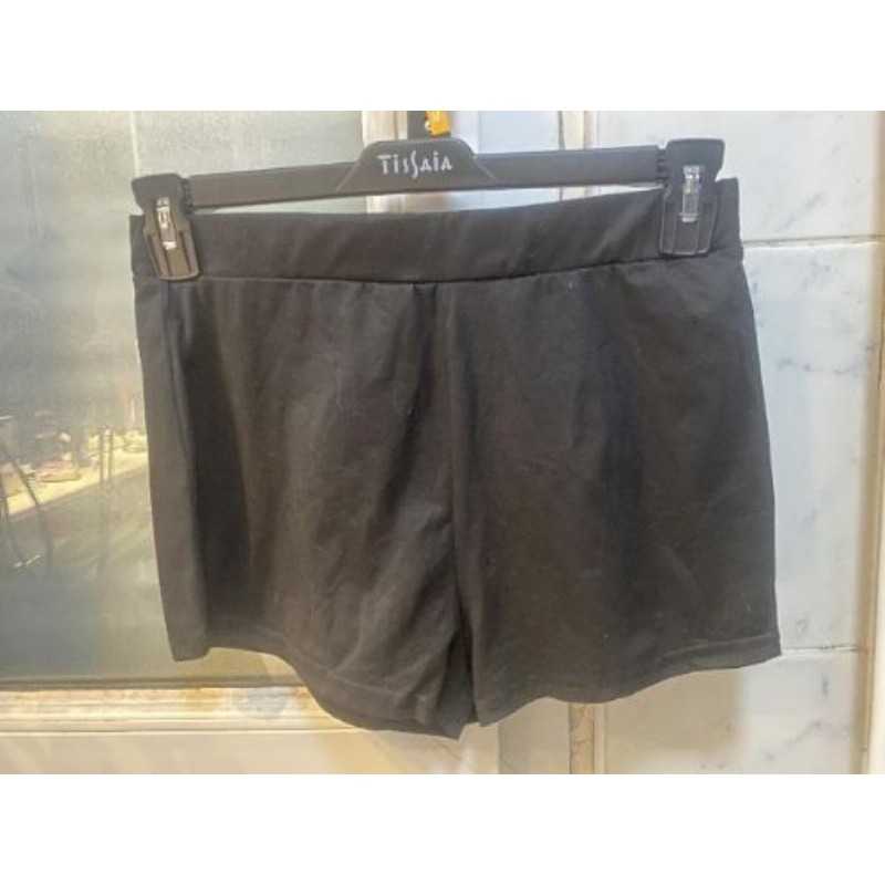 short noir en coton femme taille unique