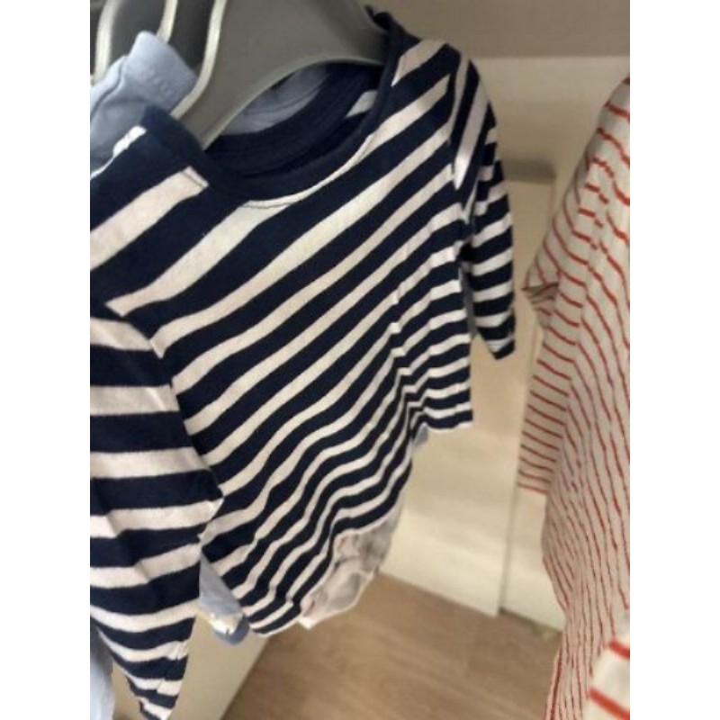 Pull rayuresbleu blanc bebe 9-12 mois