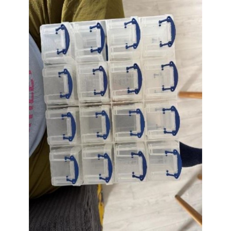 Lot de 16 petites boîtes plastiques rangements 