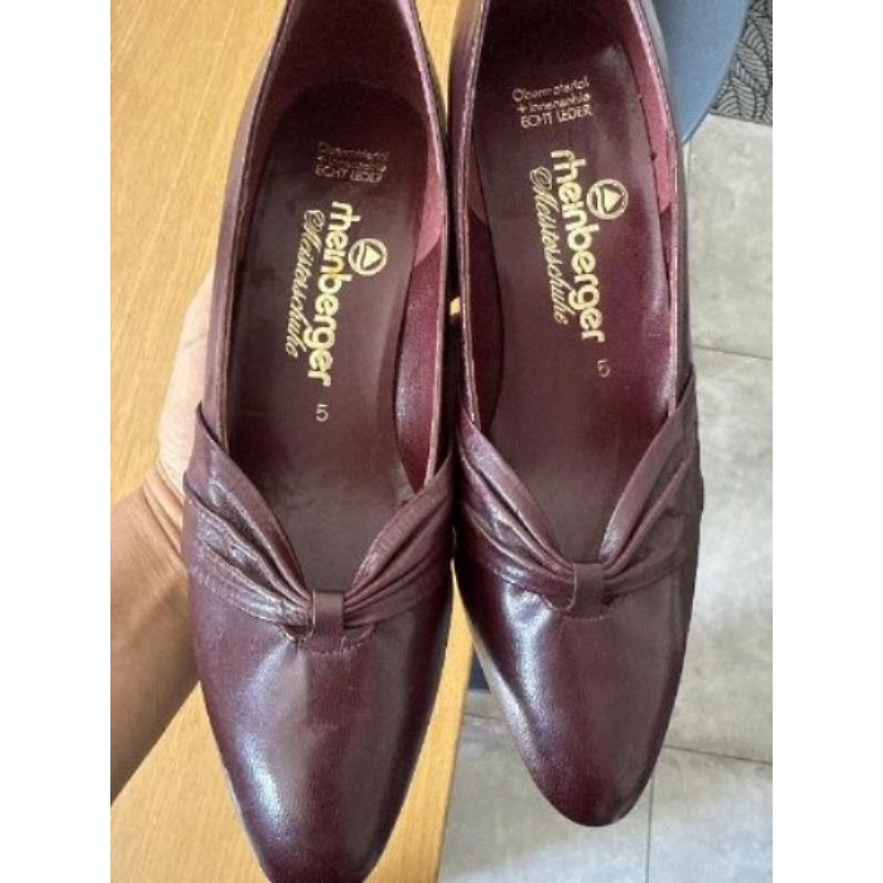Escarpin Rouge bordeaux taille 37 jamais porté cuir véritable 