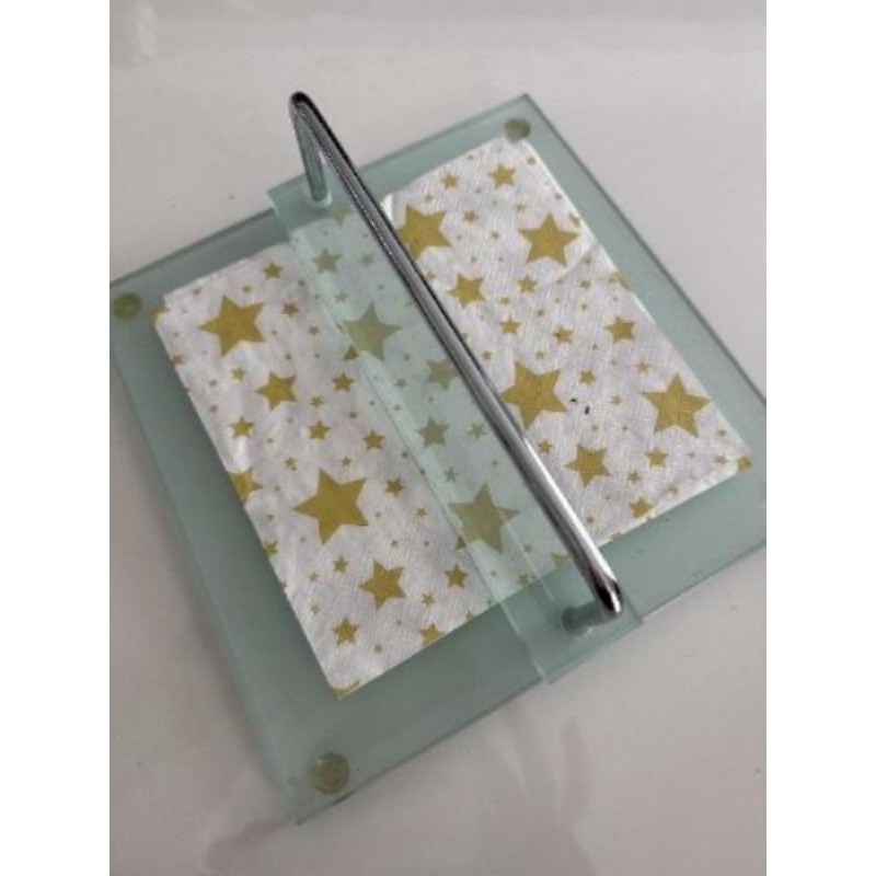 Porte serviette papier en verre 