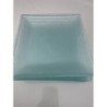 Lot de 2 assiettes rectangulaire en verre dépoli 