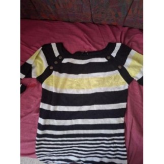 Pull rayures jaune noir...