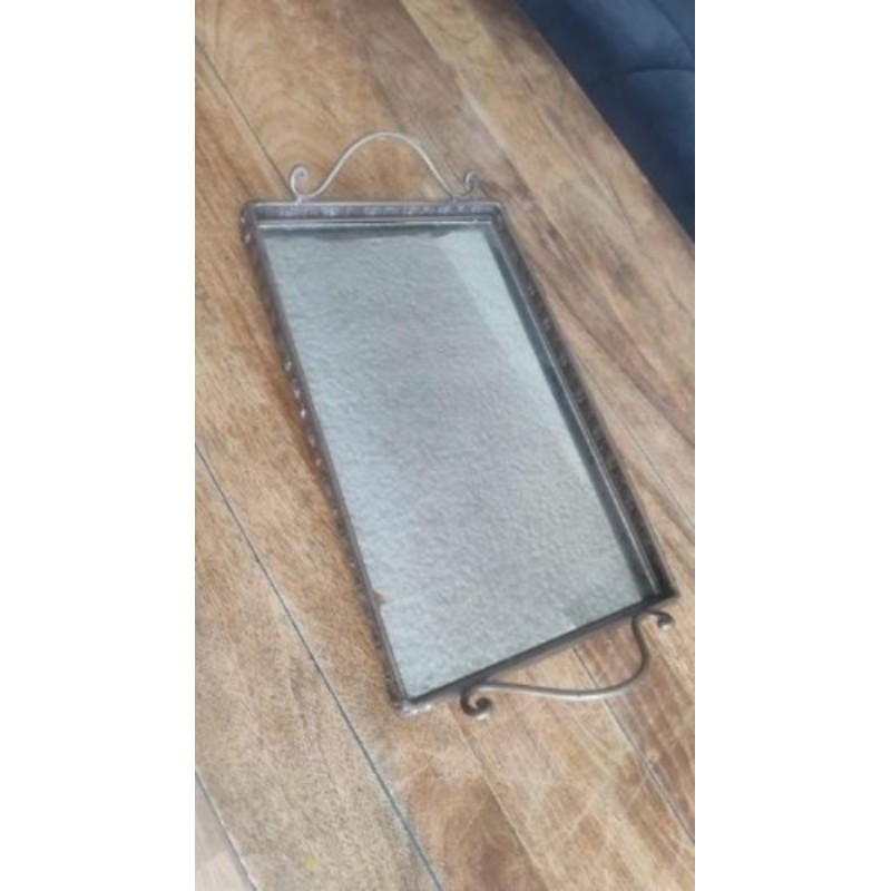 Plateau Miroir en fer forger 