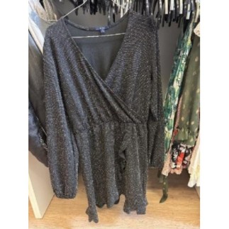 Robe noire pailletée taille...