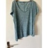 TEE shirt T4 bleu vert Camaïeu 