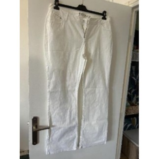 Jean blanc femme T48