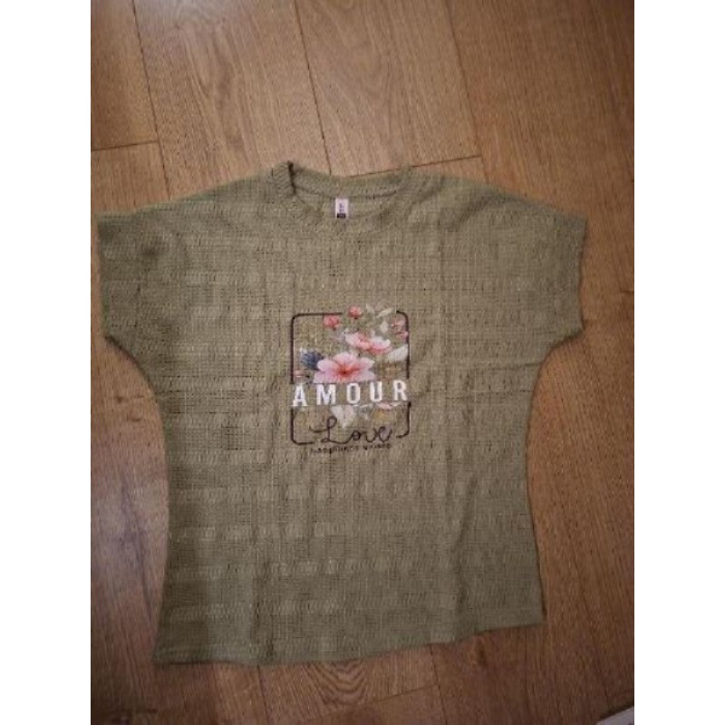 t-shirt neuf kaki t.L