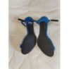 Sandales Sandro 37 cuir daim bleu ressemellées portées 1 fois