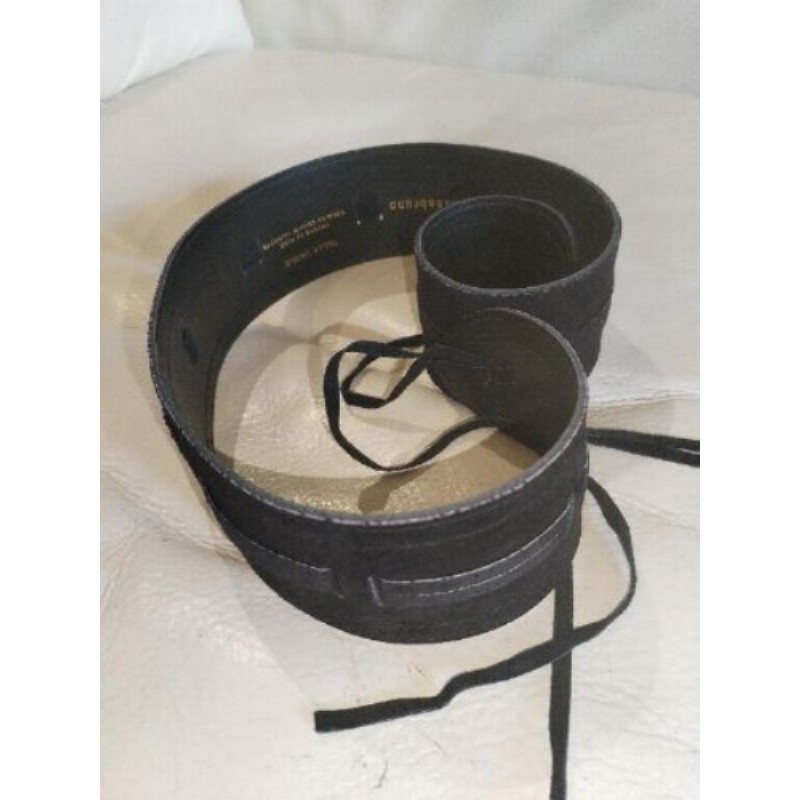 Ceinture cuir daim vanessa bruno noire ajustable taille unique 