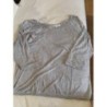 T-shirt les petites S 36/38 soie et dentelle gris
