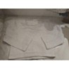 Top pull zara 9-10ans blanc cassé lurex doré 