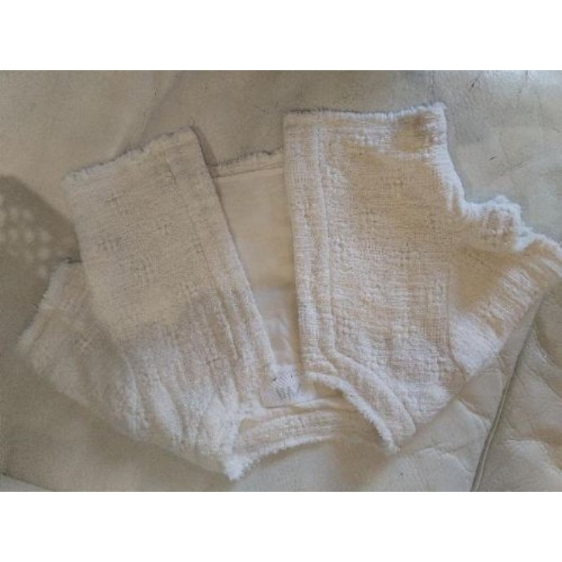 Gilet veste zara 9 ans manches courtes tweed blanc cassé 