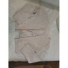 Gilet veste 6/7 ans mango rose et lurex, manches 3/4